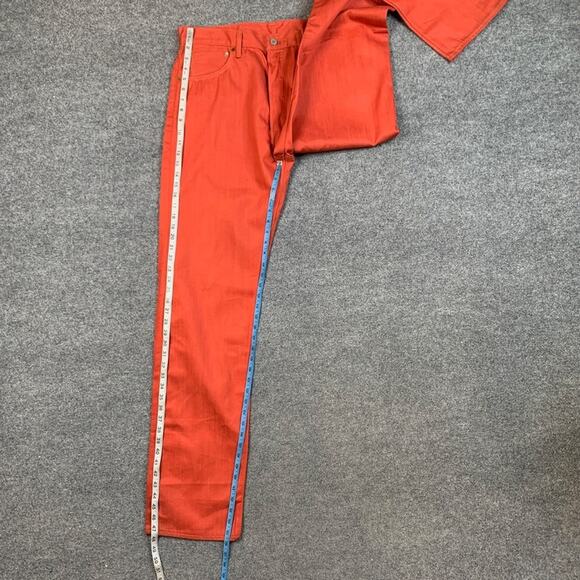 Levis Jeans Mens 35 Paprika Cotton 501XX Straight Button Fly Overlock Stitch - Picture 3 of 9